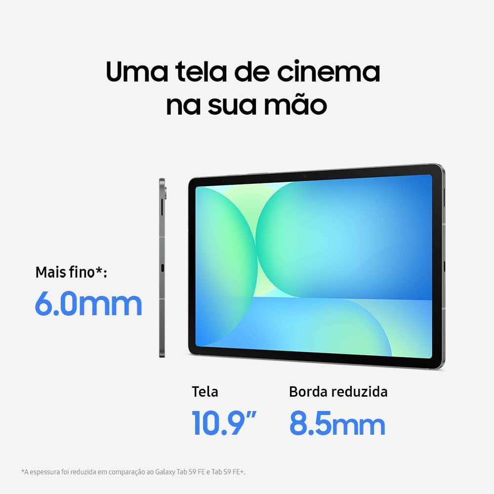 Tablet Samsung Galaxy Tab S10 FE, Cinza, 128GB, 8GB RAM, Tela Imersiva de 10.9" 90Hz, Camera Traseira de 13MP, Câmera Frontal de 12MP Ultra Wide, Wifi 6, IP68, Android 15 - Imagem 3
