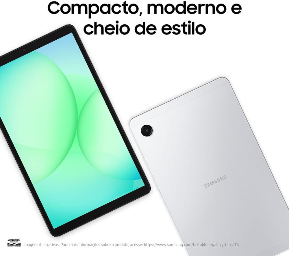 Tablet Samsung Galaxy TAB A11, 64GB, 4GB RAM, Tela de 8.7", Bateria 5.100mAh, Câmera frontal 5MP, Câmera traseira 8MP, WiFi, Android 15 - Imagem 3