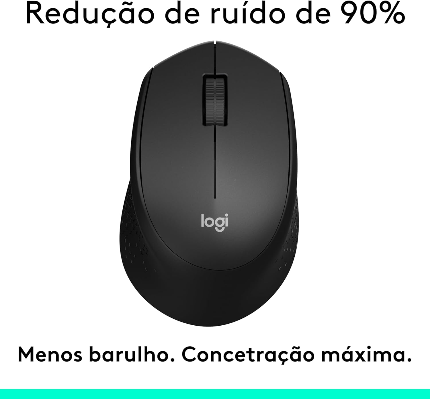 Mouse Sem Fio Logitech M330 SILENT com Clique Silencioso, Design Destro, Bateria de 18 Meses, Receptor USB, Compatível com Windows, macOS, ChromeOS e Pilha Inclusa - Preto - Imagem 2
