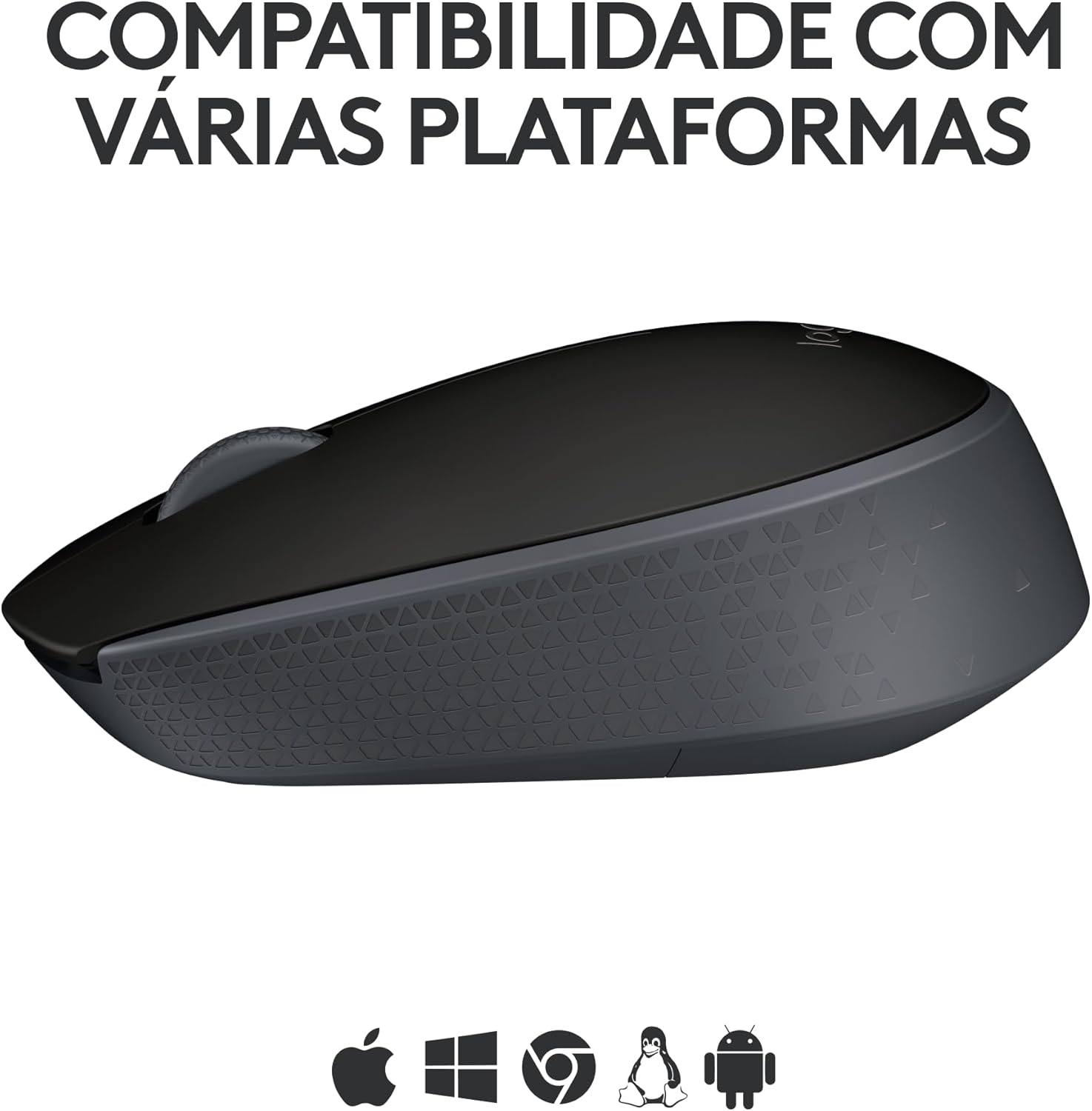 Mouse sem fio Logitech M170 com Design Ambidestro Compacto, Conexão USB e Pilha Inclusa - Preto - Imagem 6