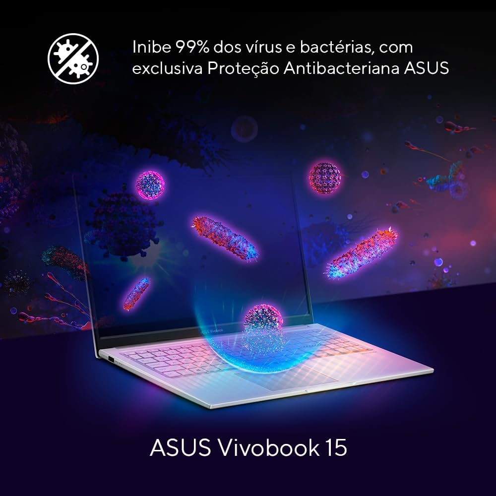Notebook ASUS Vivobook 15, Intel Core i5, 16 GB, 512 GB SSD W11 Home, 15.6'' FHD, Quiet Blue -X1504VA-NJ1745W - Imagem 6
