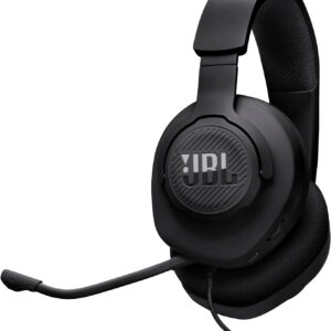 JBL, Fone de Ouvido Com Fio, Quantum 100M2, Headset Gamer, Over Ear, Microfone Removível - Preto