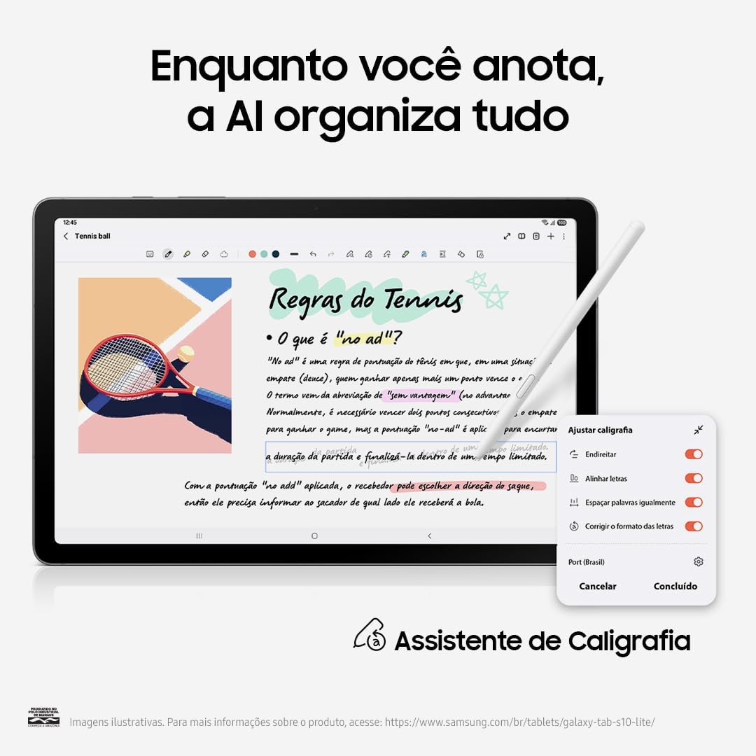 Galaxy Tab S10 Lite, 128GB, Tela 10.9", WIFI, Cinza - Imagem 5