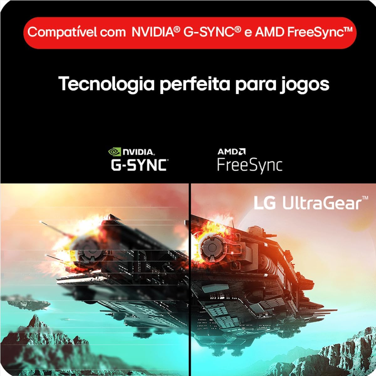 Monitor Gamer LG UltraGear 24” 24GS60F-B IPS Full HD 180Hz 1ms (GtG) NVIDIA® G-SYNC® AMD FreeSync™ HDR10 sRGB 99% HDMI DisplayPort - Imagem 6