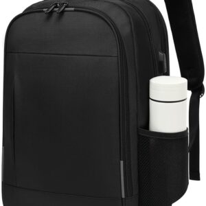 Mochila Grande para Notebook 17.3 Masculina Feminina,Mochila Backpack Executiva Antifurto, Reforçada, Saídas USB,Impermeável, Escolar, Faculdade, Trabalho,Viagem,Presente (Preto)