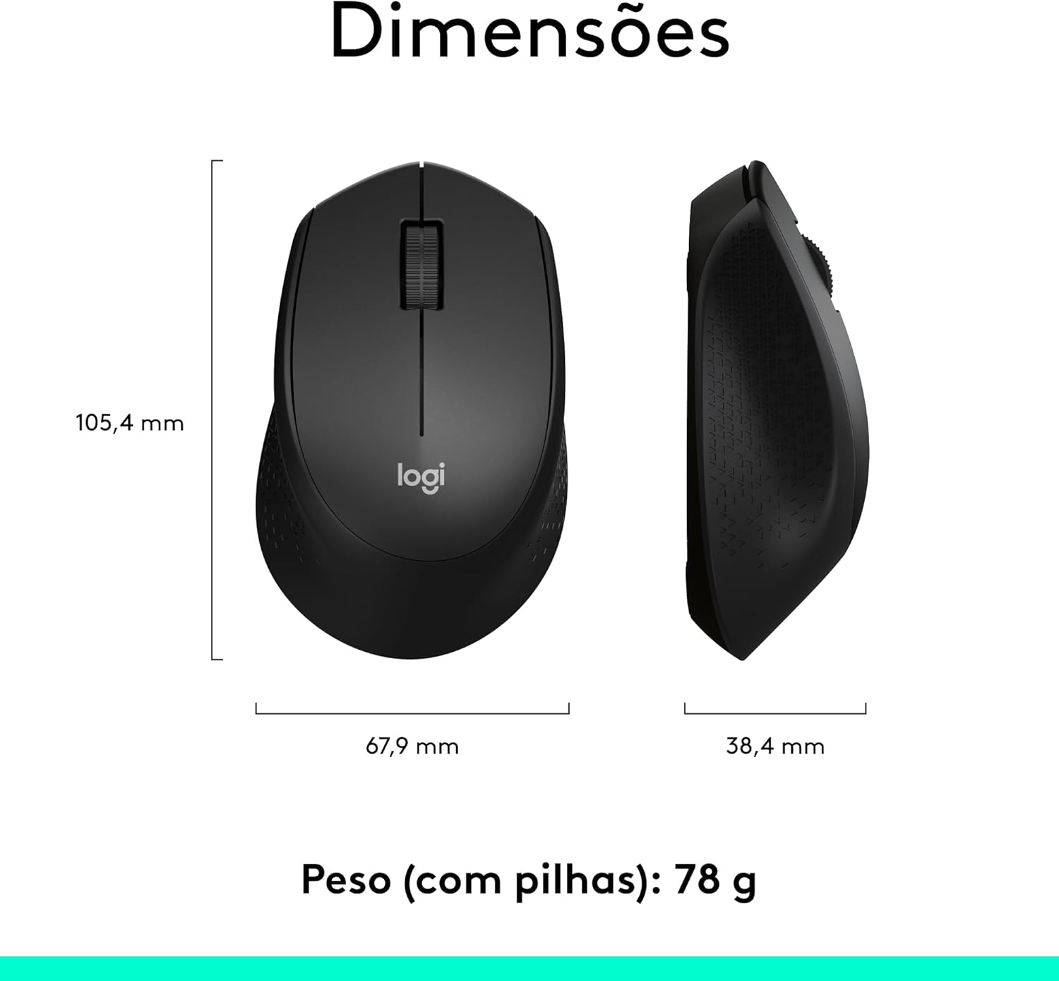 Mouse Sem Fio Logitech M330 SILENT com Clique Silencioso, Design Destro, Bateria de 18 Meses, Receptor USB, Compatível com Windows, macOS, ChromeOS e Pilha Inclusa - Preto - Imagem 10
