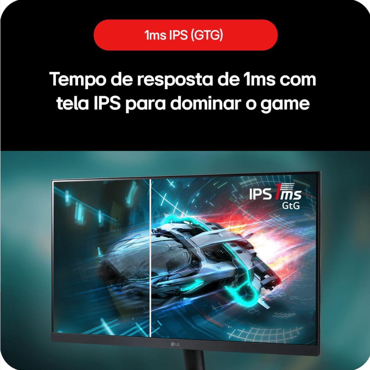 Monitor Gamer LG UltraGear 24” 24GS60F-B IPS Full HD 180Hz 1ms (GtG) NVIDIA® G-SYNC® AMD FreeSync™ HDR10 sRGB 99% HDMI DisplayPort - Imagem 4
