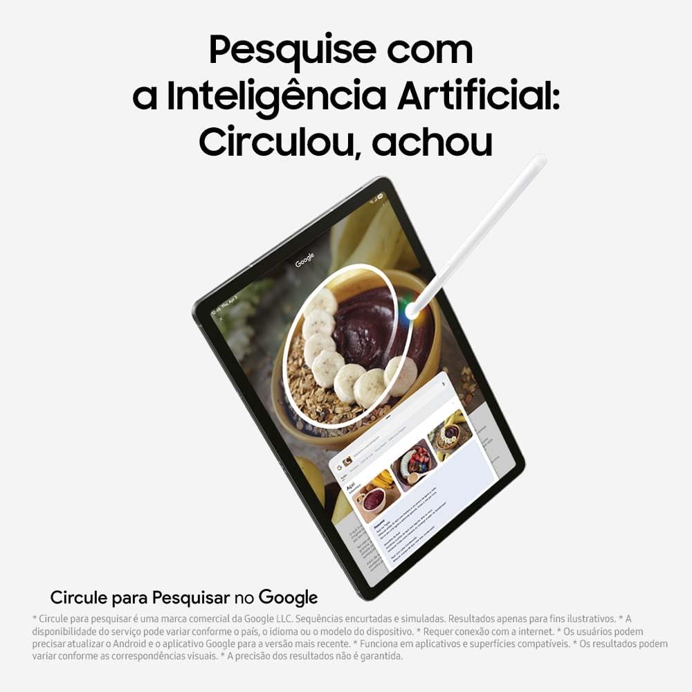 Tablet Samsung Galaxy Tab S10 FE, Cinza, 128GB, 8GB RAM, Tela Imersiva de 10.9" 90Hz, Camera Traseira de 13MP, Câmera Frontal de 12MP Ultra Wide, Wifi 6, IP68, Android 15 - Imagem 7