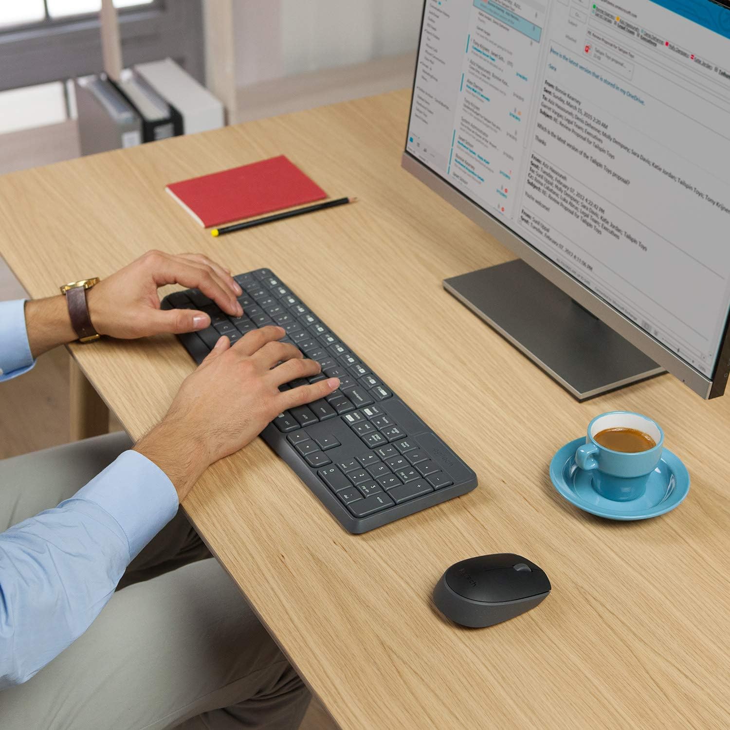 Combo Teclado e Mouse sem fio Logitech MK235 com Conexão USB, Pilhas Inclusas e Layout ABNT2 - Imagem 6