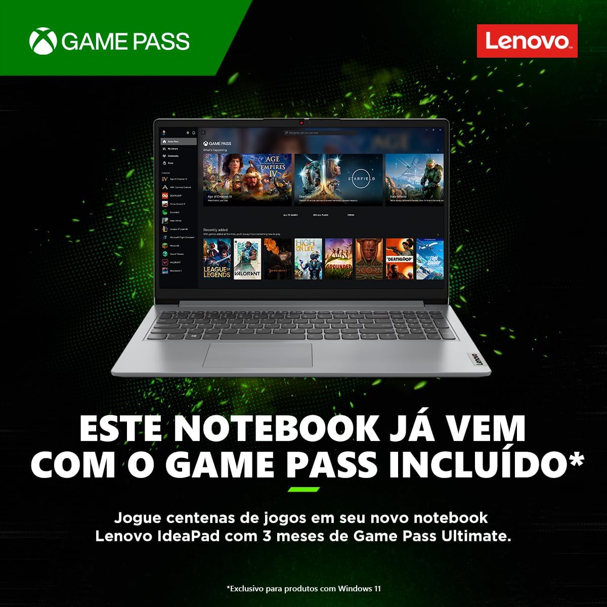 Notebook Lenovo IdeaPad Slim 3 Core i5-13420H 8GB 512GB SSD Tela 15.3" Touch Screen - 83NS000ABR W11 - Imagem 8