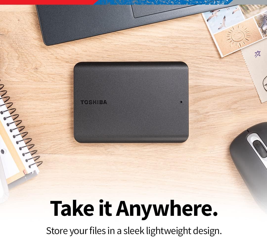 HD Externo Toshiba 1TB Canvio Basics Preto HDTB510XK3AA - Imagem 4