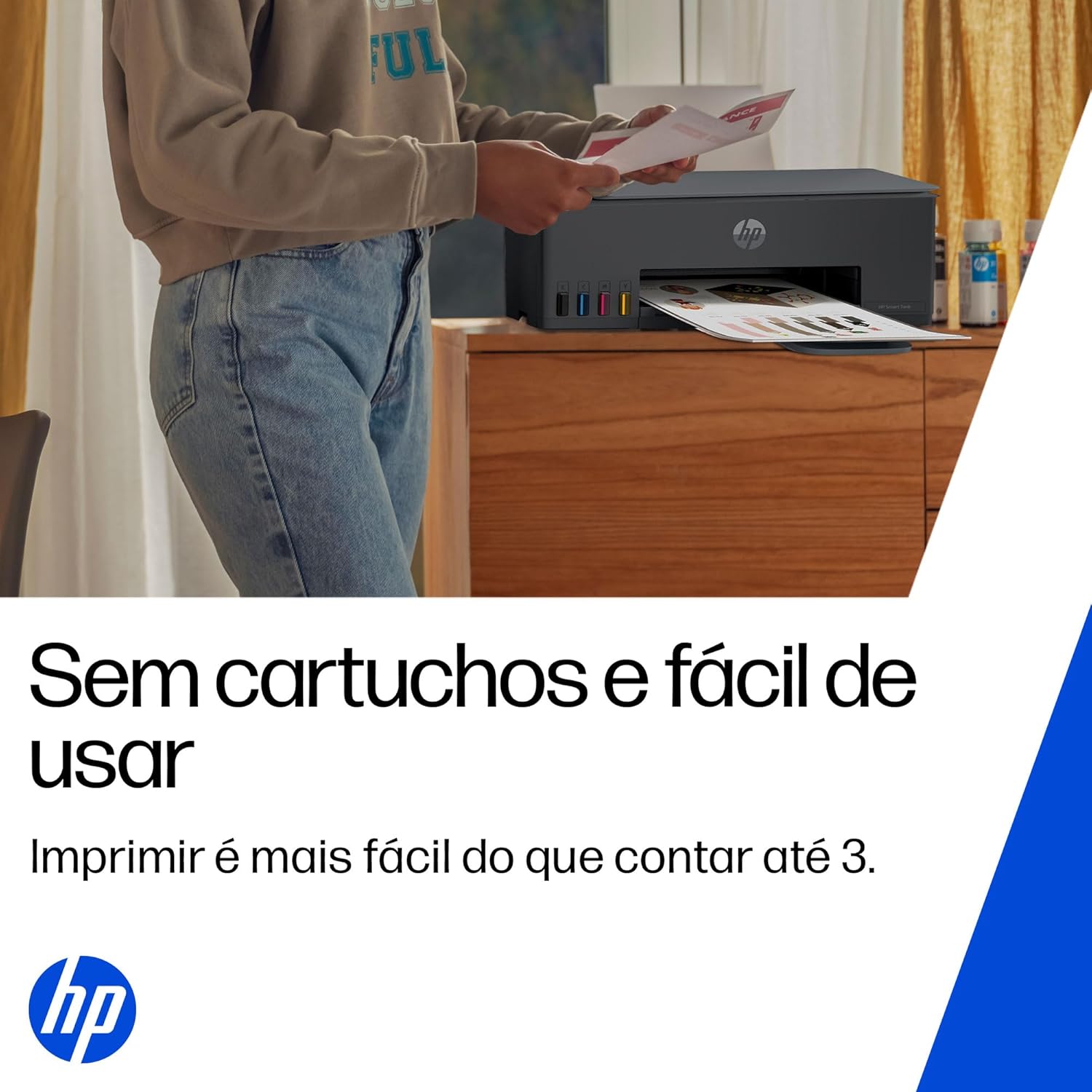 Impressora Multifuncional HP Smart Tank 581 Tanque de Tinta Colorida Wi-Fi, USB - Alta Economia -Copiadora e Scanner (4A8D5A) - Imagem 9