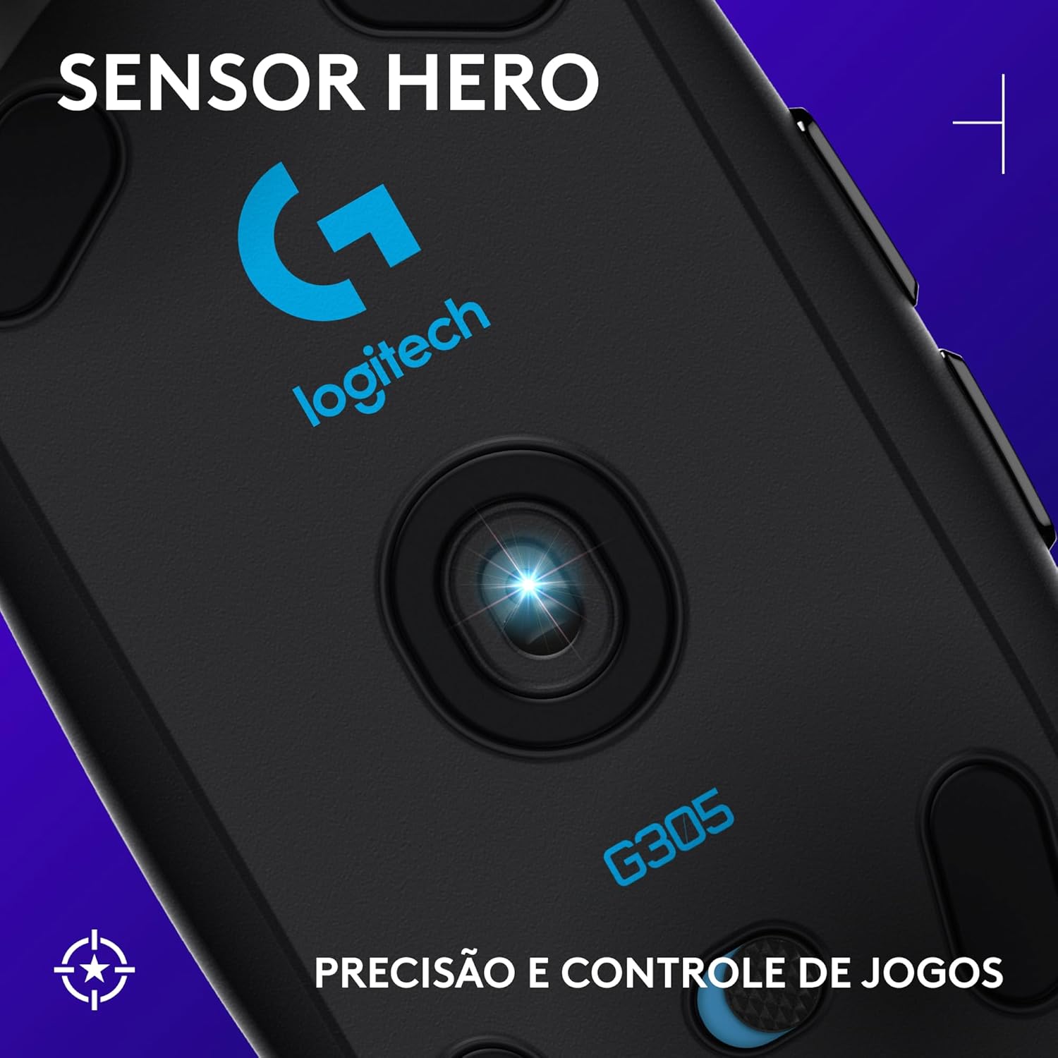 Mouse Gamer Sem Fio Logitech G305 LIGHTSPEED com 6 Botões Programáveis e Até 12.000 DPI - Preto - Imagem 2
