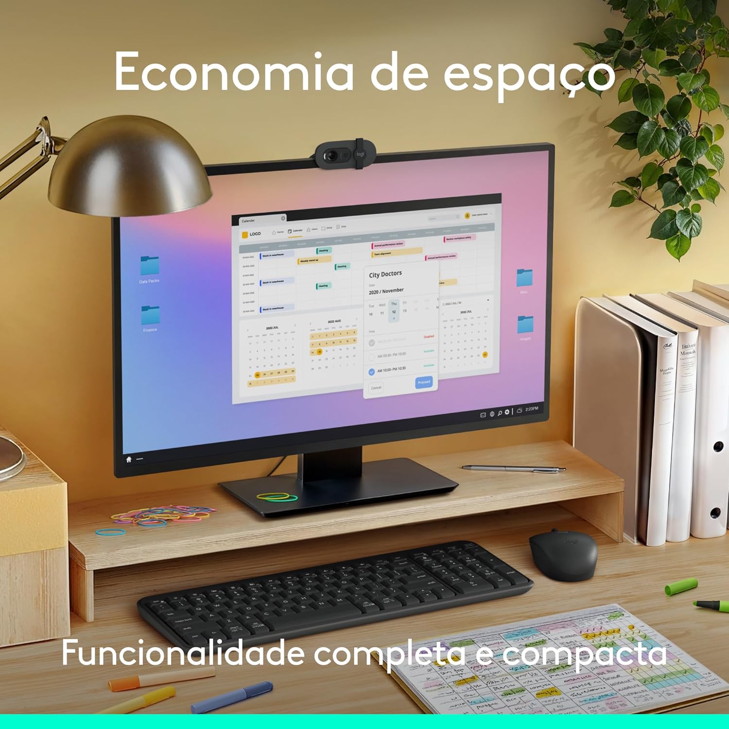 Combo Teclado e Mouse Sem Fio Logitech MK250 Bluetooth com Conectividade Rápida e Fácil, Design Compacto, Mouse Ambidestro, Layout ABNT2, Construção Durável, Compatível com PC e Mac - Grafite - Imagem 5